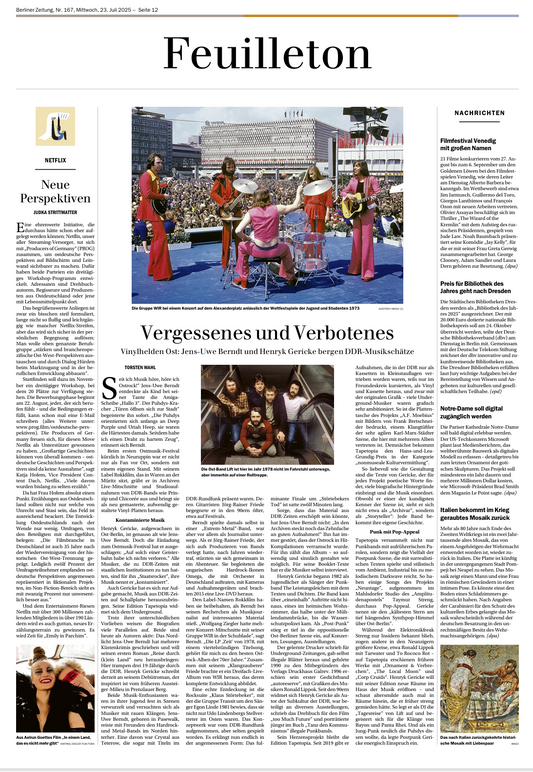 ROKKfilm nach Online jetzt auch in "Berliner Zeitung" zum Blättern