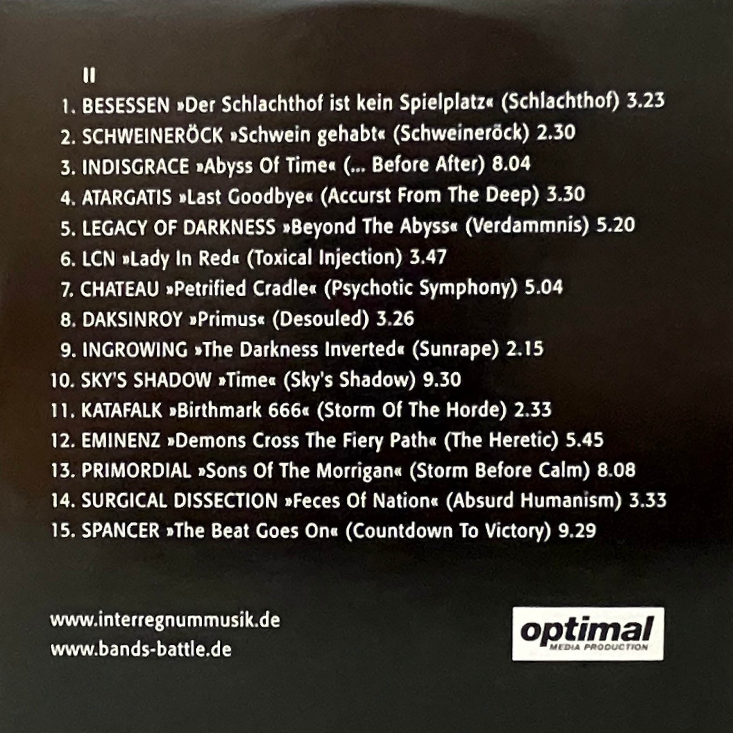 Sensationeller Lagerfund: BANDS BATTLE 2004, 2CD, 34 Songs von Bands aus dem deutschen Metal-Underground + ein paar internationale Kult-Acts (solange Vorrat reicht/Kunden mit laufenden Bestellungen bekommen Versand zurück)