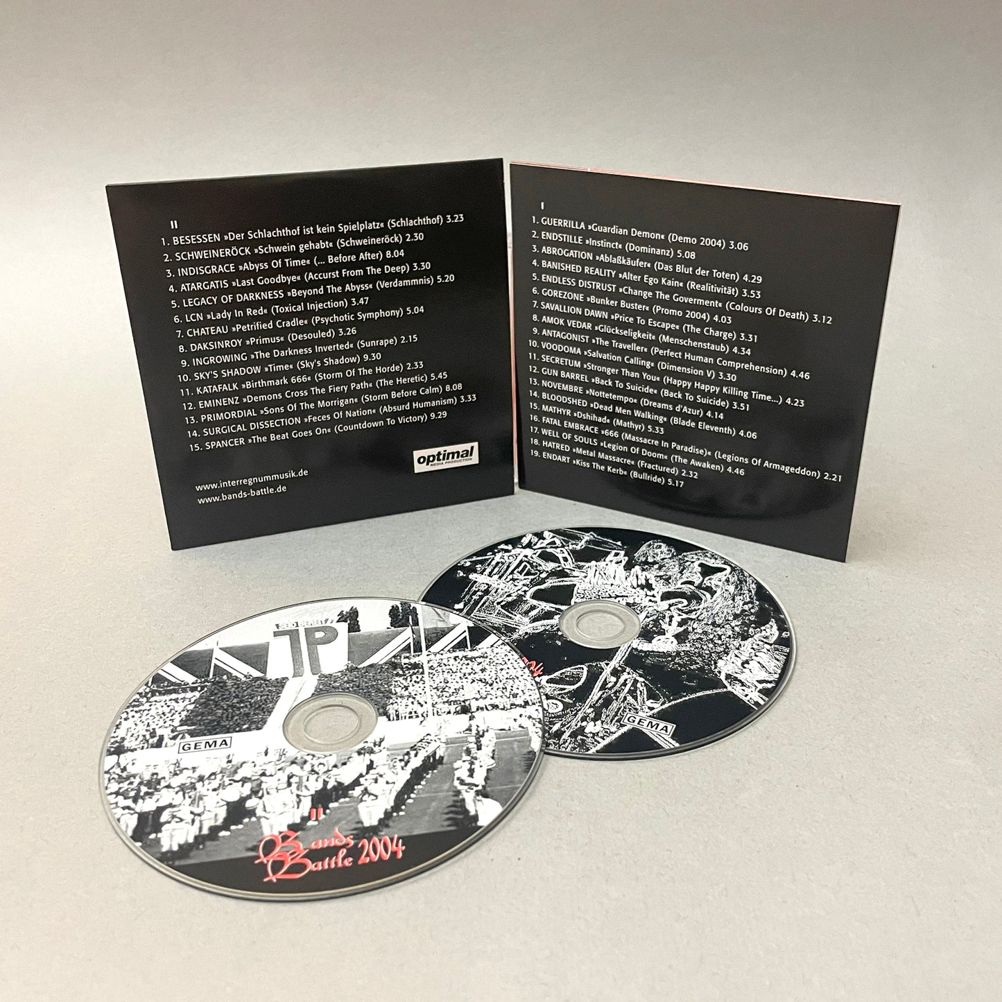 Sensationeller Lagerfund: BANDS BATTLE 2004, 2CD, 34 Songs von Bands aus dem deutschen Metal-Underground + ein paar internationale Kult-Acts (solange Vorrat reicht/Kunden mit laufenden Bestellungen bekommen Versand zurück)