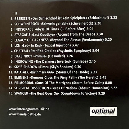 Sensationeller Lagerfund: BANDS BATTLE 2004, 2CD, 34 Songs von Bands aus dem deutschen Metal-Underground + ein paar internationale Kult-Acts (solange Vorrat reicht/Kunden mit laufenden Bestellungen bekommen Versand zurück)