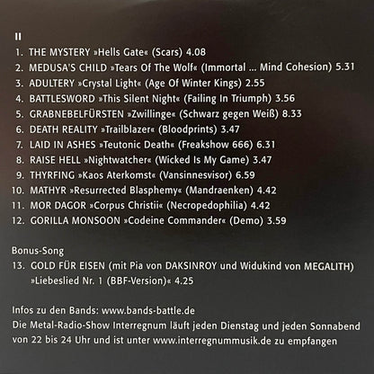2.1 Sensationeller Lagerfund: BANDS BATTLE 2005, 2CD, 28 Songs von Bands aus dem deutschen Metal-Underground + ein paar internationale Kult-Acts (solange Vorrat reicht)