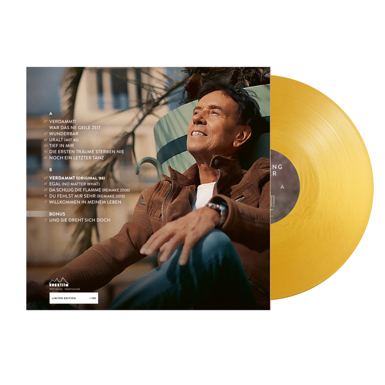 1.1 VORVERKAUF: Wolfgang Ziegler VERDAMMT! WAR DAS NE GEILE ZEIT, goldfarbenes Vinyl, handsigniert, Ltd. Ed. 100 Stck., bedrucktes Innersleeve