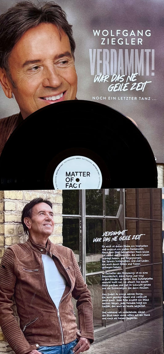 0.1 Soli- und Fan-Aktion: Wolfgang Ziegler VERDAMMT! WAR DAS NE GEILE ZEIT, Testpressung, 11 Exemplare handsigniert, schwarzes Vinyl