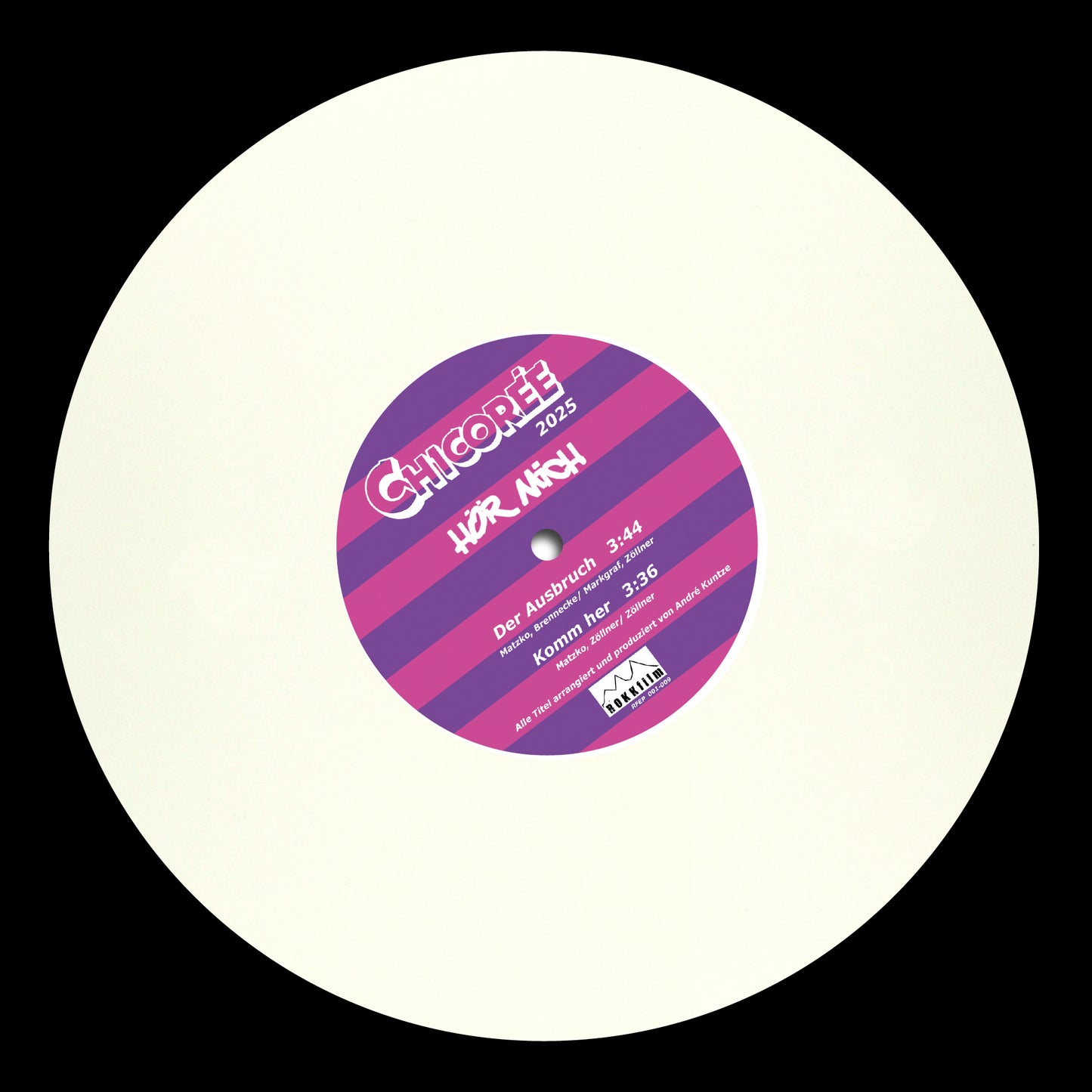 1.0 Chicorée HÖR MICH – EDITION „FRIEDEN“, 12'', EP, weißes Vinyl, Ltd. Ed. 200, handnummeriert