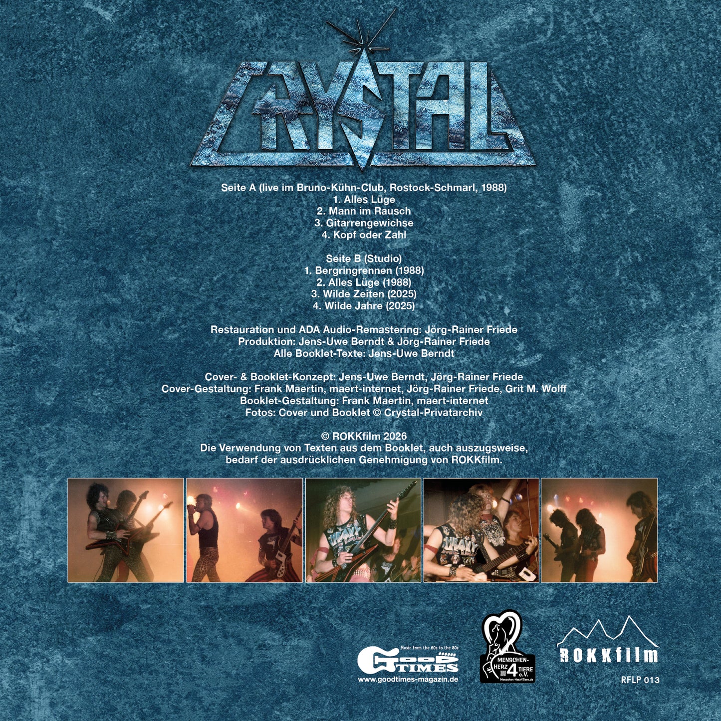 0.4 Crystal ALLES LÜGE - limitierte Deluxe Ed., 300 Stk., schwarzes Vinyl, 12-seitiges Booklet, A2-Poster (1-100 handsigniert), Autogrammkarte im Retrostil, VÖ: ca. 20. März 2026
