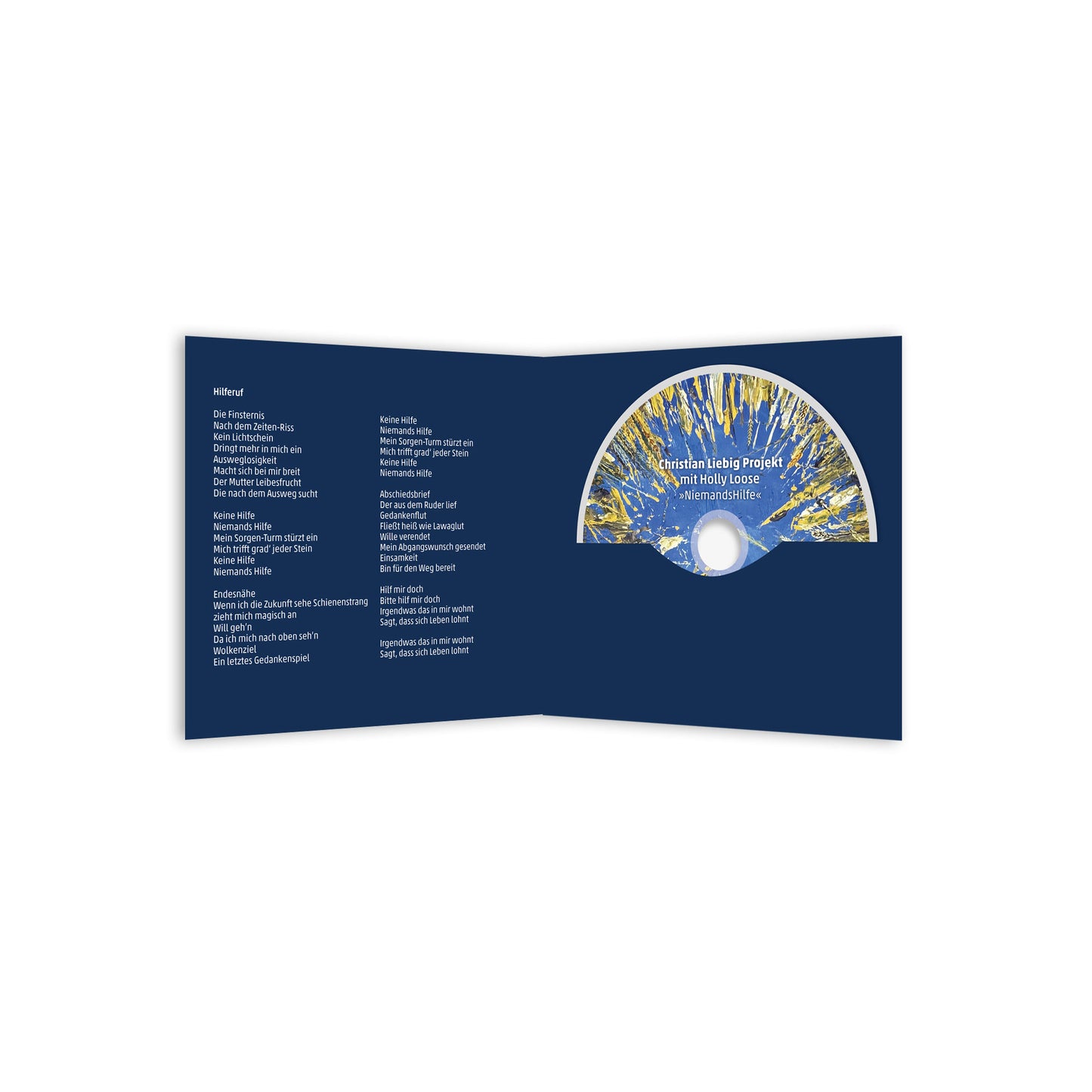 G. Christian Liebig Projekt mit Holly Loose NIEMANDSHILFE - 4-Track-Benefiz-CD, Einnahmen gehen an die Robert-Enke-Stiftung, VÖ: 26. 09. 2025