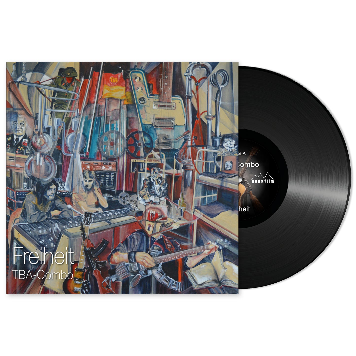 0.2 TBA-Combo FREIHEIT, Single-sided Album, 180 Gramm, B-Seite mit Laser-Etching, der "Armeerundschau" nachempfundenes Beiheft + handsigniertes Art Print von Cover-Künstler CROW, Ltd. Ed.: 100 Stk.