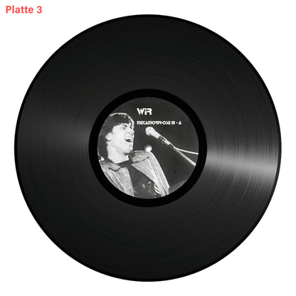 0.9 Wir METAMORPHOSEN, 3-LP-Box, 16-seitiges Booklet, Konzerte von 1978, 1983, 1986, Poster, Aufnahmen restauriert und gemastert, Ltd. Ed. 500